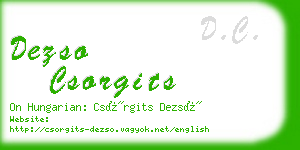 dezso csorgits business card